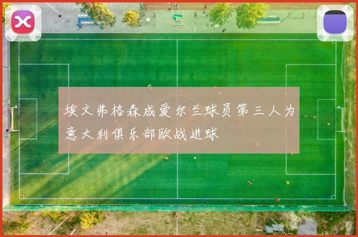 埃文弗格森成爱尔兰球员第三人为意大利俱乐部欧战进球